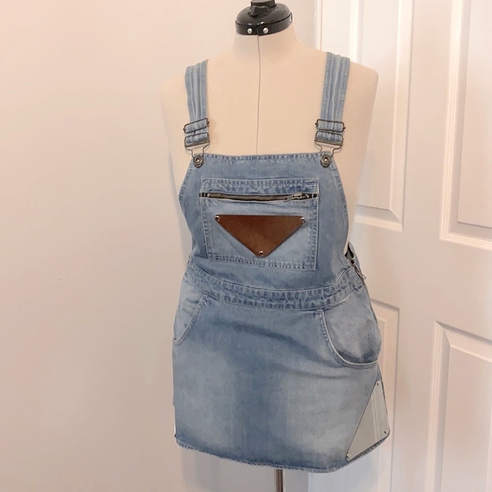 Denim overall dress